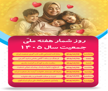 اعلام روزشمار هفته ملی جمعیت