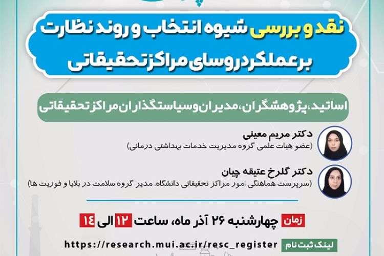 Performance of heads of research centers